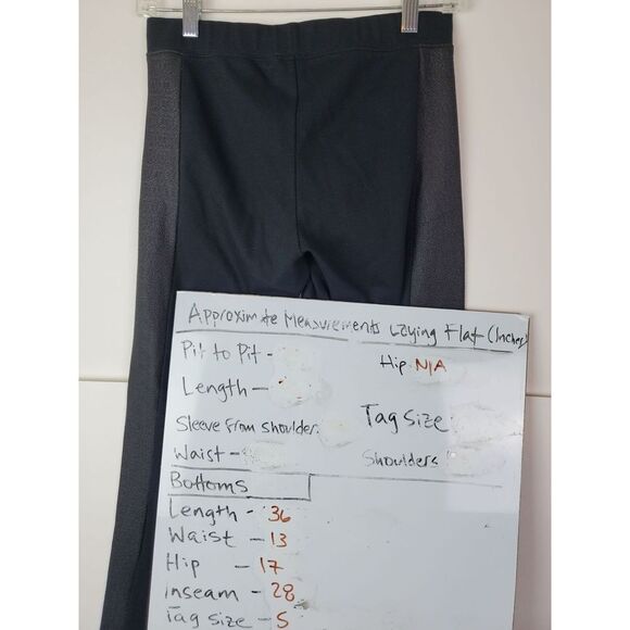 Express Womens Black Leggings Small‎ Side Panel GUC - Picture 2 of 5